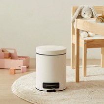 심플라운드 스텐 페달 휴지통 5L 화이트, 상품선택:본품(LIV05K1), 단품