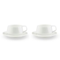 Marc Newson by Noritake 마크 뉴슨 노리타케 본 차이나 컵 Saucer 225ml 2 세트, 225ml 2 set
