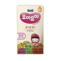 맘마밀요미요미 유기농 주스 125ml, 보라당근포도, 6개