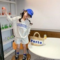 소소키즈 아동 공용 맨투맨 반바지 상하세트 키즈 주니어 봄 가을 나들이 외출복 트레이닝복