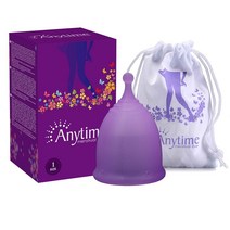 Anytime 생리컵 월경컵 벨브형 추천 티읕컵 메루나컵 루나컵 실리콘 생리 컵 여성 위생, 퍼플, S