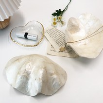 픽홈 자개트레이 악세사리 보석 주얼리 반지 귀걸이 목걸이 머리끈 미니 보관 조개, 화이트 쉘 자개 트레이[조개타입]