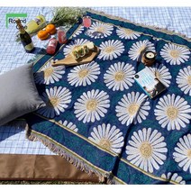 11종 캠핑용 블랭킷 양면 대형 중형 차박 담요 차크닉 매트 공원 돗자리 텐트 카페트 러그 야전 침대 이불 소파 커버 바다 비치 블링캣 헤링본 인디언 보헤미안 이효리 기안84, 05.데이지