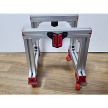 전동휠 거치대 3030 프로파일 - 바퀴형(회전형) 조립완성 JSJSFactory, 빨강