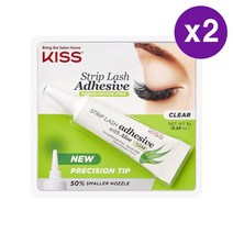 KISS Strip Lash Adhesive with Aloe Clear 키스 스트립 속눈썹 풀 접착제 클리어 7g 2 팩