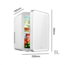 냉각 쿨러 화장품 와인 음류 인테러이 자취생 가성비 미니 예쁜 냉장고 with led 램프 미러 full 메이크업 전기 휴대용 미러 메이크업 뷰티 8l 여성 생활 침실 bx06, bx06 1, 영국