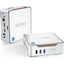 NiPoGi Mini PC Windows 11 Pro Intel Celeron N5105 Soutien 4K UHD Triple Display Dual WiFi BT 4.2, 12GB RAM + 256GB ROM