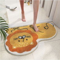 인테리어 장식 주방 욕실 발 매트 사자 모양 케리터 매트 인테리어 소품-사자