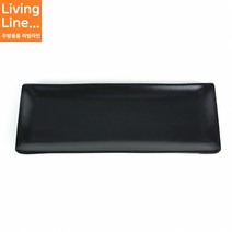 Kitchen 멜라민 체크 블랙 업소용 접시 39.5cm 직사각 긴접시 스끼다시 롱접시, ♥Kitchen_야채접시 체크(흑) DS-7833♥, 1개