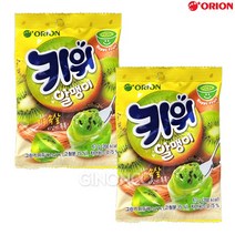 지노앤코 오리온 키위 알맹이 67g 아이들 사탕 간식 젤리 할로윈 무배, 01_키위알맹이 67g 2개