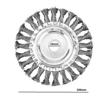 100/115/125mm 스틸 와이어 휠 잔디 깎는 기계 브러시 디스크 트리머 헤드 커터 잡초 절단 녹슬지 않는 먼지 플랫, 03 100mm