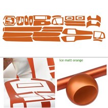 쉐보레 캡티바 중앙 제어 패널 문 손잡이 탄소 섬유 스티커 데칼 자동차 스타일링 액세서리 2007-2011 년, 02 Right Hand Drive, 12 ice matt orange