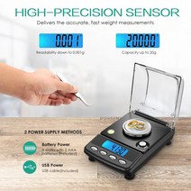 0.001g 정밀 디지털 보석 20g USB 전원 전자 LCD 실험실 0.001g 전자