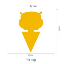 용품 강한 노란색 끈적이 트랩 과일 플라이 버그 스티커 보드 실내/실외 사용 양면 인젝트 모기 나방 플라잉 12 개, [19] 12pc Pet dog