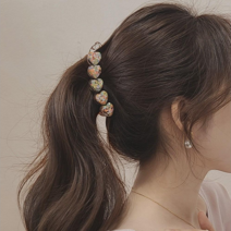 초콜리트쥬얼리 벌룬 하트 글리터 헤어 바나나 집게핀 5컬러