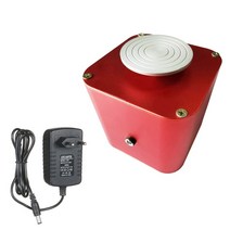 탁상물레 도자기 전동 가변 속도 시계 방향반시계 방향 회전이 가능한 6cm 턴테이블 점토 조각 휠이 있는 전기 휠 세라믹, 레드 EU 플러그