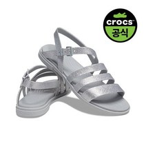 크록스 슈즈 크록스공식 여성 CROCS TULUM GLITTER SANDAL W SIL 21SWSD206737