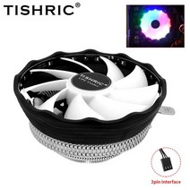 tishric 알루미늄 3pin cpu 냉각 팬 air cpu 쿨러 방열판 ryzen am4 processor 쿨러 for lga11551700775i5i7i9am3am2, rgb am4 cpu 쿨러, 아니, LGA115x1200-1700-775