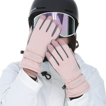 코이체 여성용 방한 스키장갑 스마트터치장갑, 핑크