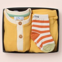 블루독베이비 [블루독베이비]YE컬러와플상하복+스트라이프단말SET