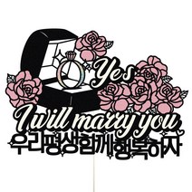 비비드레인 답 프로포즈 케이크토퍼, 81-답프로포즈, 1개