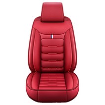 오토핏 4D 가죽 시트커버 앞좌석2 뒷자석1 팔쿠션2 목쿠션2, 레드
