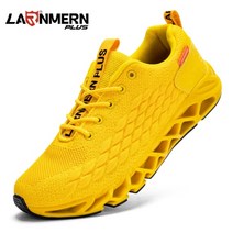 LARNMERN 남성 캐주얼 신발 스포츠 운동화 미끄럼 방지 경량 통기성 편안한 하이킹 신발 야외 실행 운동화