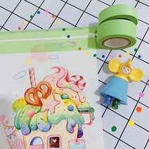 녹색 수채화 마스킹 테이프 15 야드 접착제 그림 종이 예술 도구 구 아슈 그리기 미술 용품, 12mm