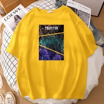 남자 트레이닝복 남성 세트 땀복 Trapstar-런던 빈티지 팰리스 프린트 티셔츠 고딕 힙합 쿨 하프 슬리브 스트리트 오넥 캐주얼