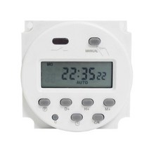 CN101A 12V 디지털 타이머 스위치 7 일 주간 프로그래밍 가능 릴레이 내장 충전식 배터리, 01 White