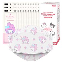 유앤아이 마이멜로디 황사 마스크 소형 KF94, 30매, 1박스, 화이트