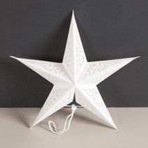 [플라워트리] 화이트무늬종이별 60cm 크리스마스 장식 소품 TROMCG, 색상:화이트