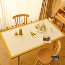 완전방수 가죽 식탁보 테이블보, 75*75*140cm, 평화로운 모든 것