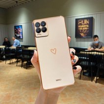 블랙베리케이스 호환 키투 키원 Q20 Q10 Realme GT 마스터 스퀘어 러브 하트 휴대폰 케이스 Oppo Realme 8 Pro 5 5i 6i 8i C21 C21Y C11