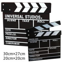 영화촬영 클래퍼보드 슬레이트 장식소품 장식공예, 2) S 20×20