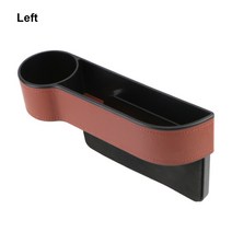 car Organizer auto crevice pocket 듀얼 usb 충전기 전화 병 컵 홀더 시트 갭 슬릿 가죽 보관 상자 자동차 액세서리, 협력사, 왼쪽 갈색