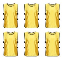 빠른 건조 턱받이 훈련 스포츠 조끼 축구 팀 유니폼 6 개입