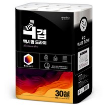 [KT알파쇼핑]한예지 맥시멈드라이 4겹 천연펄프 화장지 27m 30롤 1팩, 없음, 1개