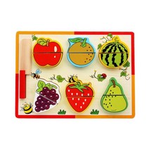 유아 과일자르기 그림맞추기 벨크로 블럭 창의력 선물 생일용선물
