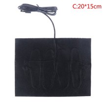 1/4Pcs USB 붙여 넣기 패드 빠른 가열 탄소 섬유 난방 안전 조끼에 자켓 신발 양말, 03 C 1PCS