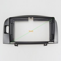 센터페시아 Fasxia 자동차 오디오 프레임 라디오 근막 GPS 내비게이션 근막 패널이 적합한 2006 현대 NF 소나타 9 인치