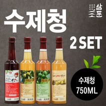 오미자청 다래청 돌배도라지청 개복숭아청 중 수제청(750ml) 2개 (강원도 홍천 삼둔농원) / 본토지기, 다래청 750ml, 개봉숭아청 750ml
