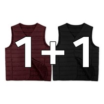 경량패딩조끼 브이넥 보온 얇은 1+1
