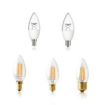 포커스 LED전구 촛대구 샹들리에전구 인테리어전구 꼬마전구 소형전구, 1-4.5W-E14-투명-주광색(하얀빛)