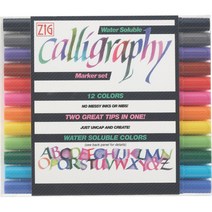 ZIG 칼리그래피 3100 트윈팁 12색 세트, 단품