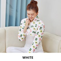 어깨온열기 오십견 거북목 어깨통증 찜질기 겨울 어깨 지원 어퍼 백 브레이스 양면 플러시 따뜻하게 중괄호 보호대 통증 완화, [05] XXXL, [01] White