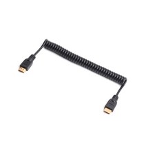 영상촬영 스튜디오 대여HDMI 개폐식 스프링 컬 비디오 케이블 캐논 니콘 카메라 모니터 용 표준 미니 마이, 03 A-A-Long