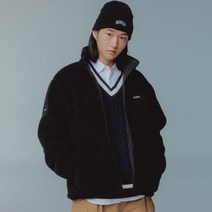 [커버낫 본사]리버시블 쉐르파 집업 자켓 블랙