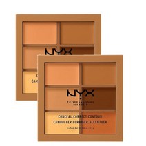 NYX PROFESSIONAL MAKEUP Conceal Correct Contour Palette Deep NYX 프로페셔널 메이크업 프로페셔널 메이크업 컨실러 보정 팔레트 1팩, 2팩