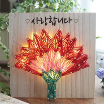 카네이션 스트링아트 LED전구포함 사이즈 1515 DIY키트 무드등 만들기, 사랑합니다